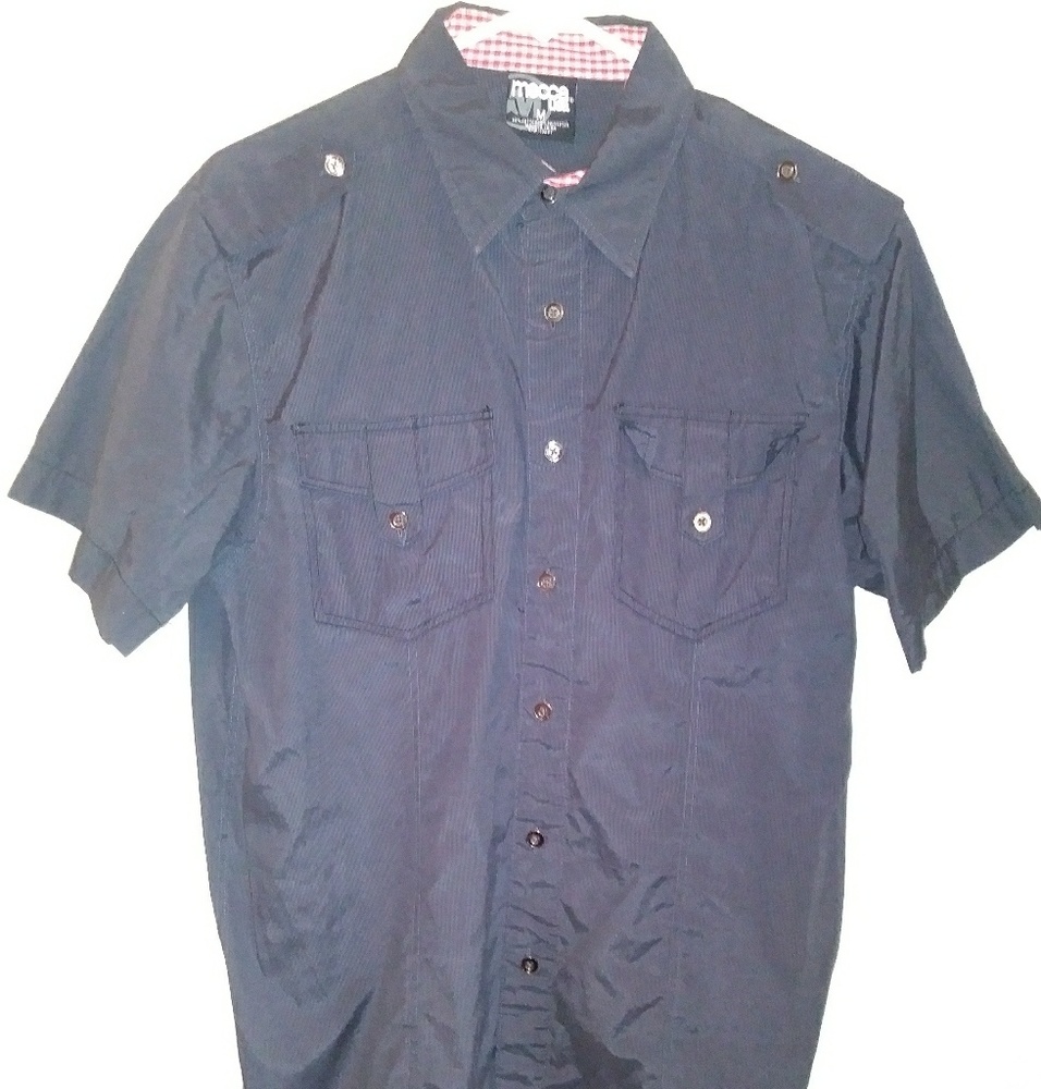 Mecca mens button down shirt size M